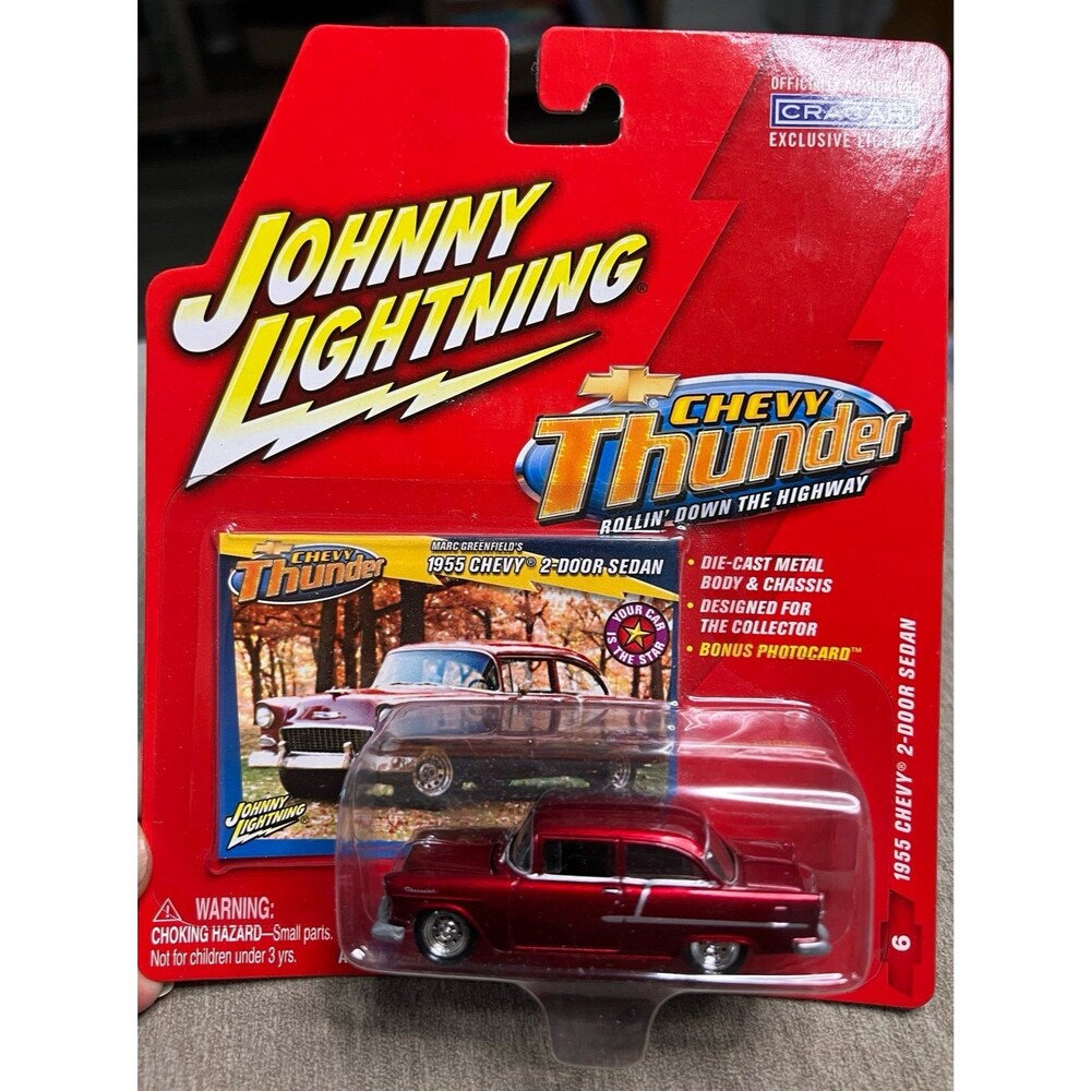 Johnny Lightning Chevy Thunder 1955 Chevy 2 Door Sedan Diecast Sealed